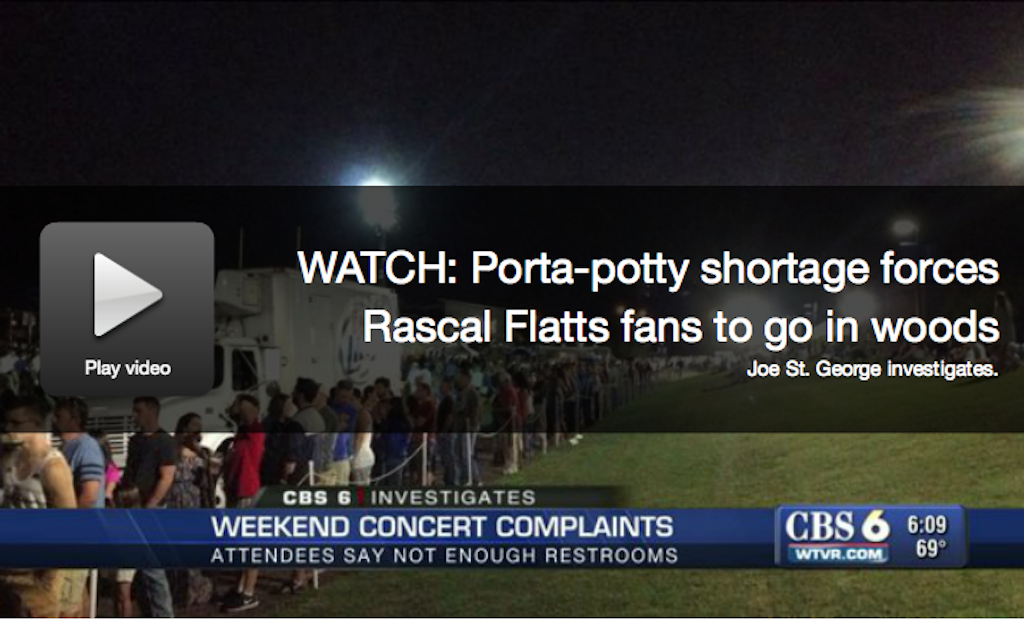 VIDEO: Restroom Blunder Forces Concertgoers Into the Woods