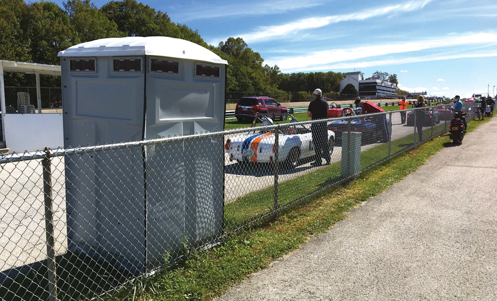 Portable Restrooms Keep Race Fans Comfortable at This Long Track